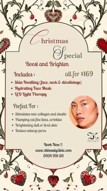 ZK Beauty Clinic Christmas Skin Needling Special – Boost & Brighten Package for $169